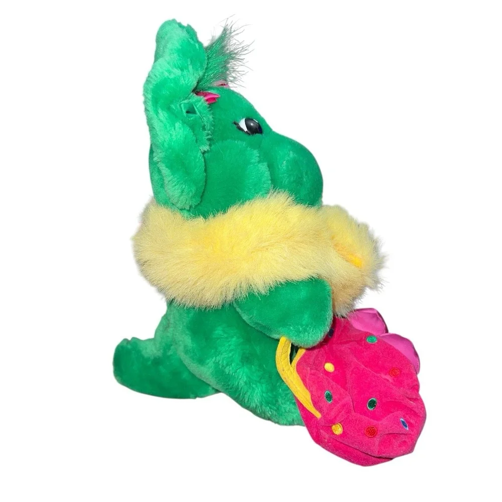 BARNEY THE‎ DINOSAUR BABY BOP PRINCESS PLUSH WITH PURSE 1996 RARE!!